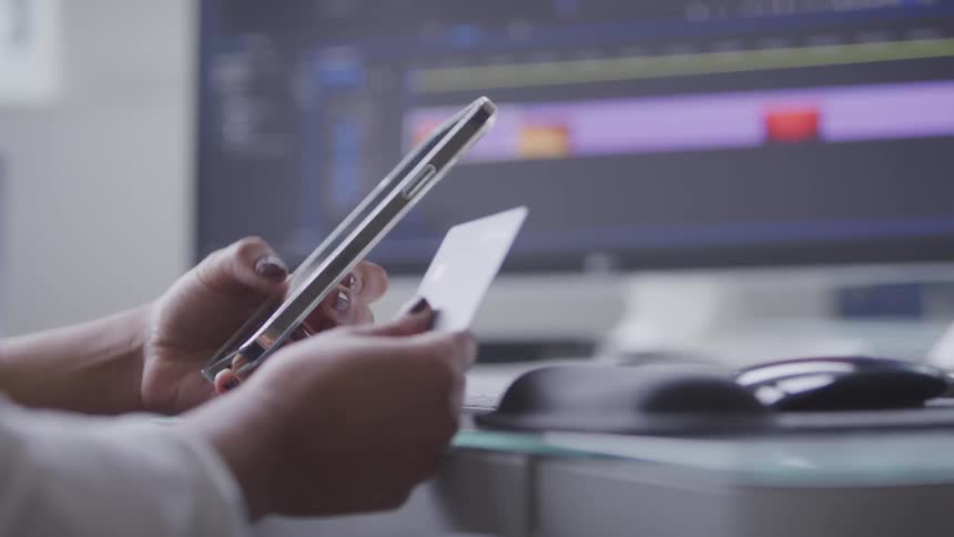 A clip of a person operating a smartphone