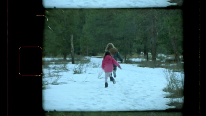 A footage of kids playing close to the woods