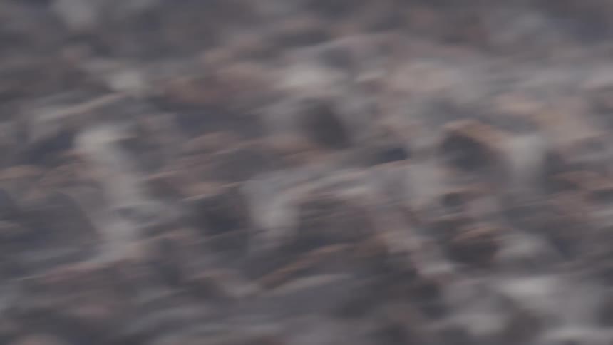 Earth tremors and extreme shaking of a rocky landscape during an earthquake