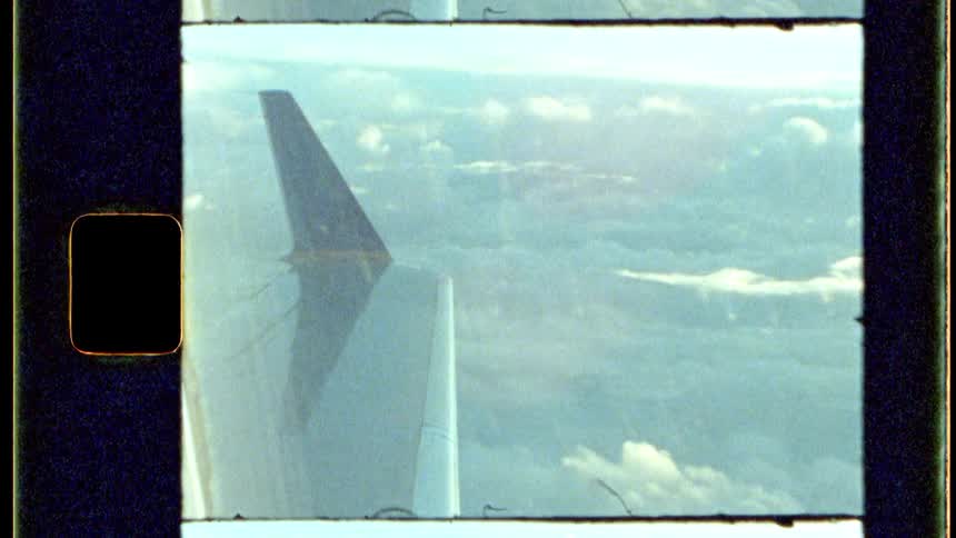 A footage of an airplane flying in the sky
