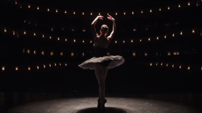 A footage of a ballerina