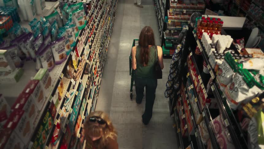 Customers are shopping for groceries