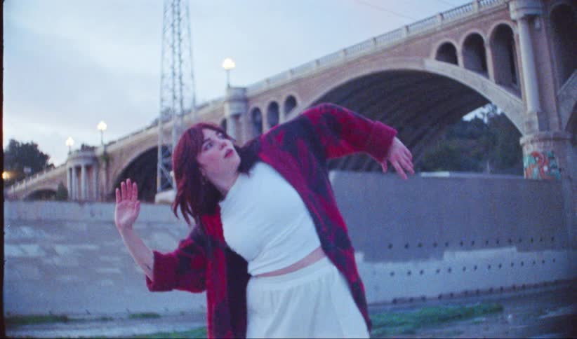 A footage of a lady dancing