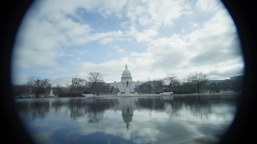 Clouds flow over the capital building