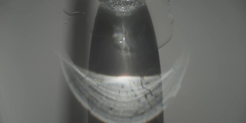 A footage of a reflective light