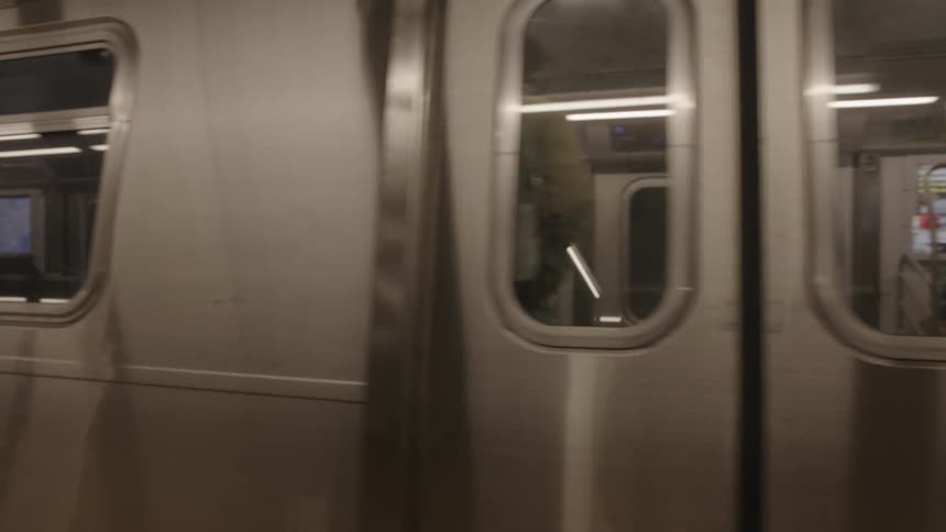 A footage of passengers in a train