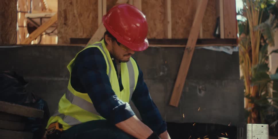 A footage of a person working