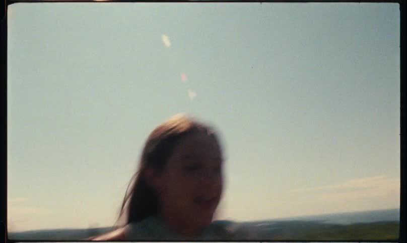 Girl running outdoors