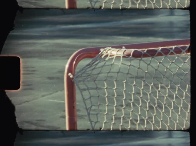 An outdoor soccer goal