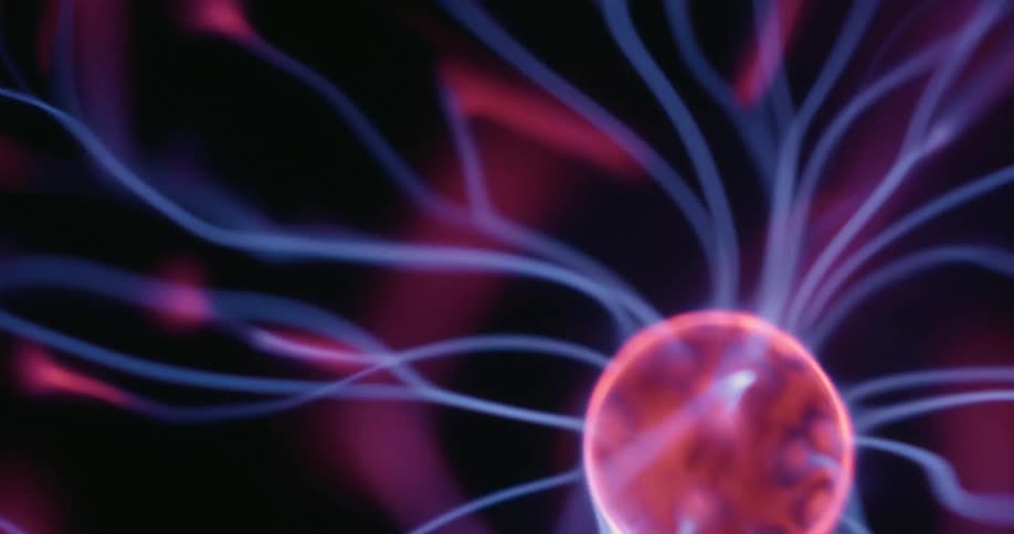 The camera bobs rapidly in multiple directions while a vibrant plasma sphere pulses with swirling arcs against a dark background each electric thread glowing intensely amid the frenetic perspective