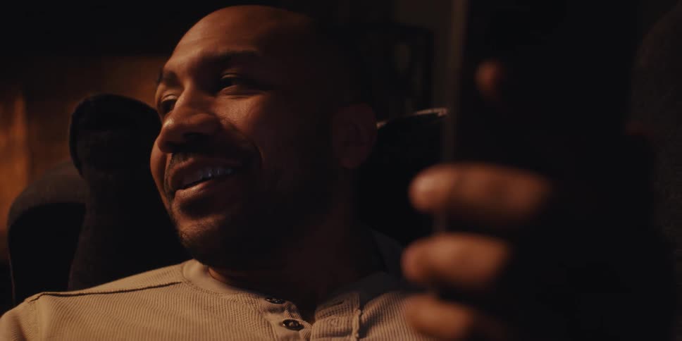 A footage of an excited man