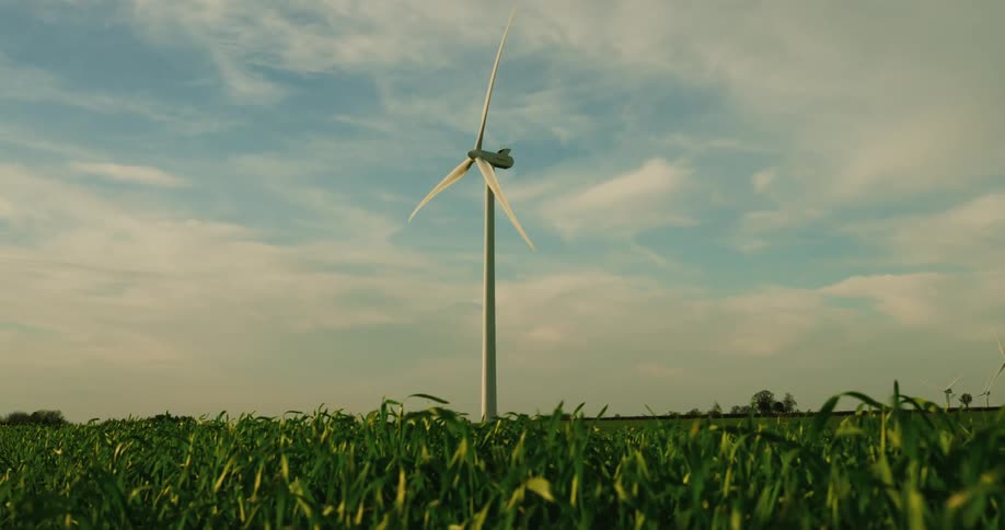 Wind power platform in an agricultural field