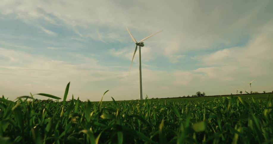 Wind power platform in an agricultural field
