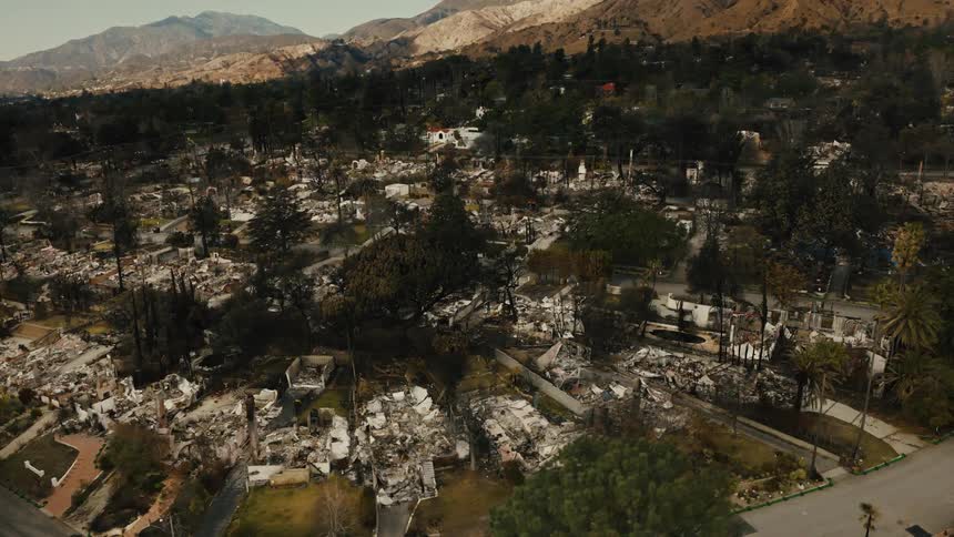 All the homes in this suburb are burned down