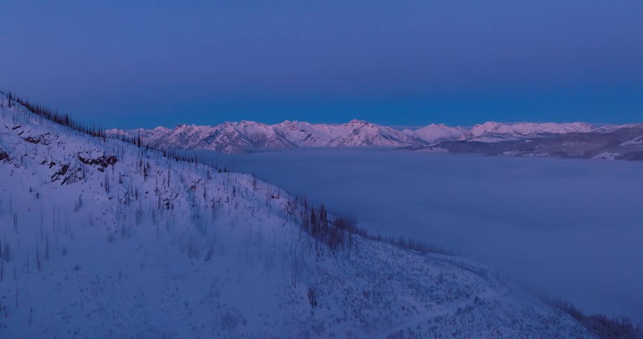A footage of an ice mountain area