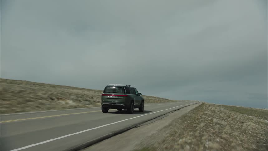 A footage of a car moving on the road