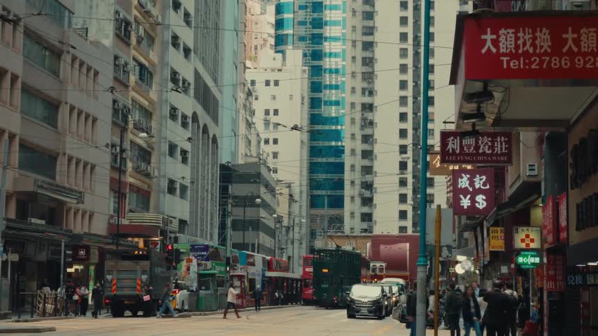 A footage of a street in a city