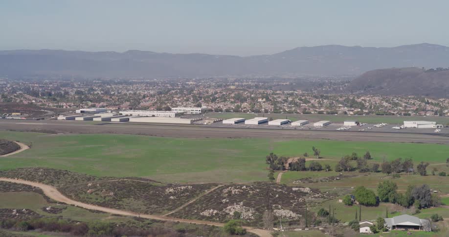 An aerial footage of an open space