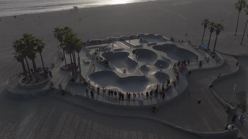 A footage of people having fun at the beach side
