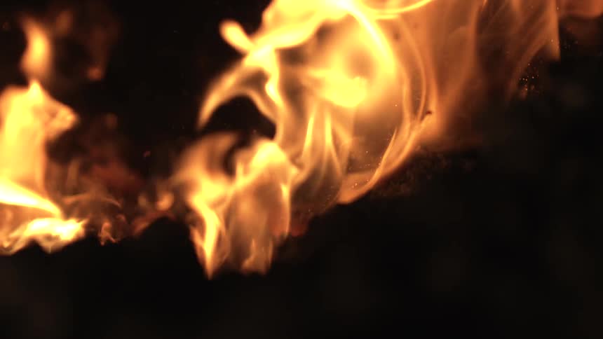 Fire blazing in slow motion