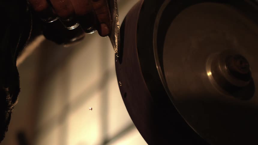 Wheel spinning with a dripping iron tool