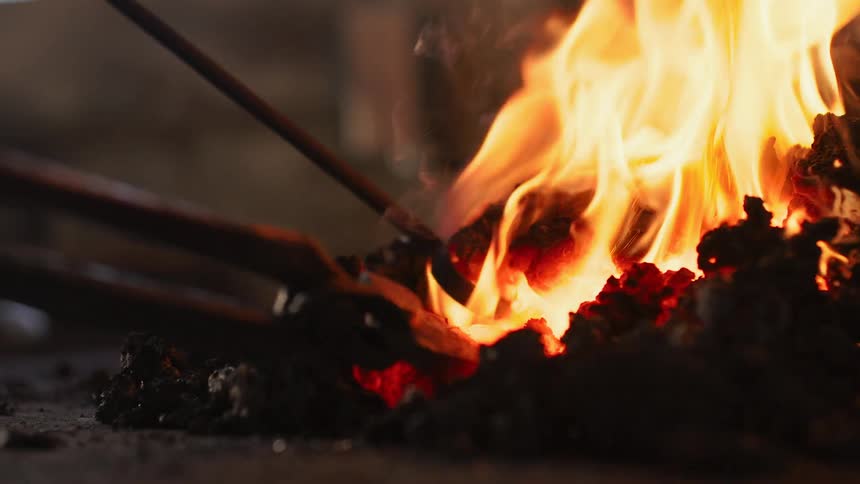 Tools work in a fire