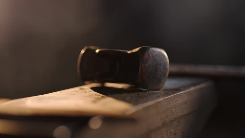 Hammer over a table