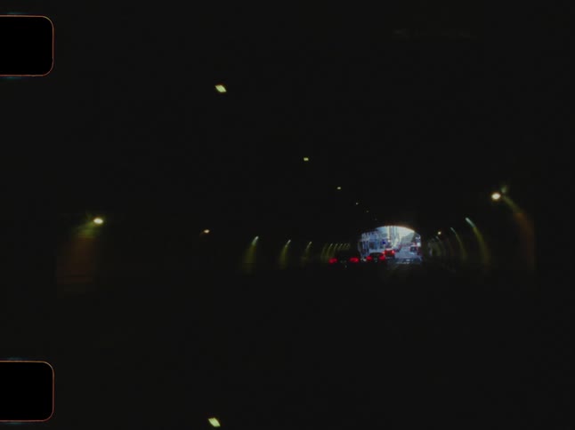 Driving through a tunnel