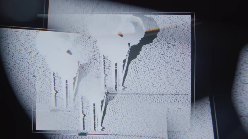 Monitor with strange black and white images