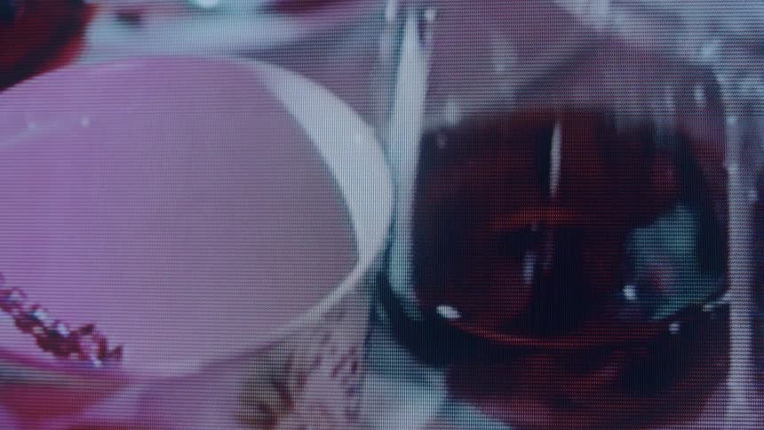 A footage of a cup and liquid content