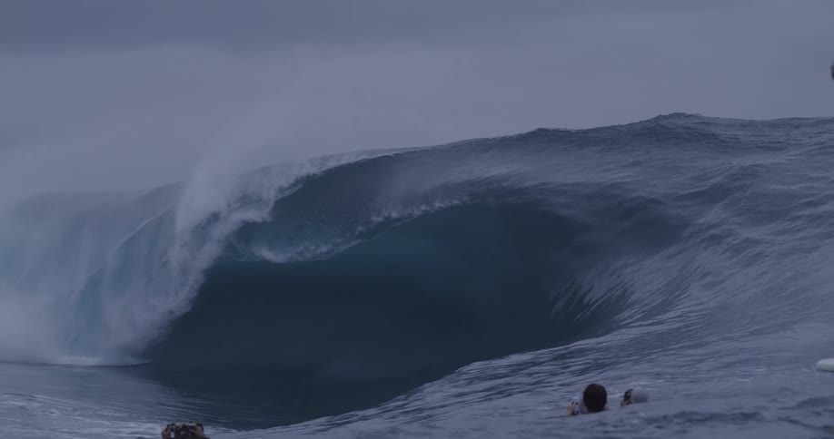 A footage of surfers in the ocean