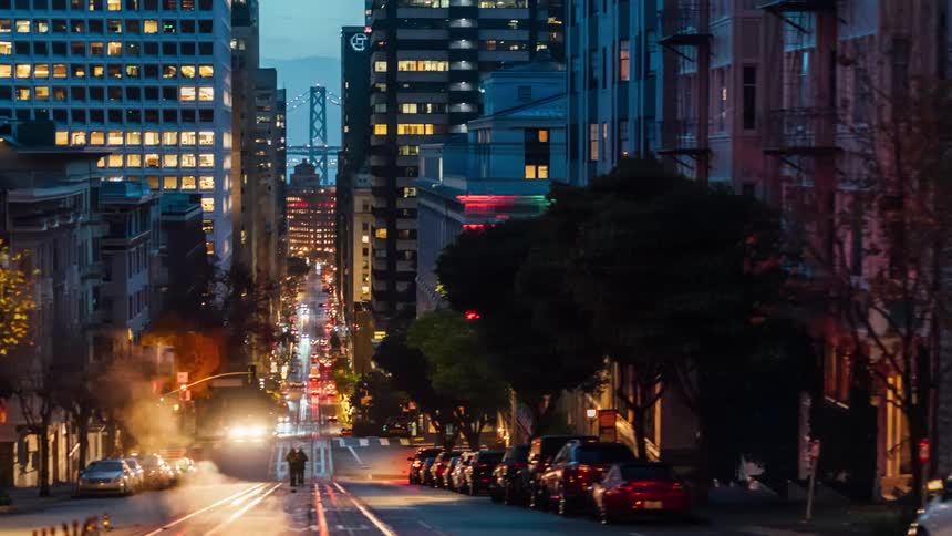 A footage of a city