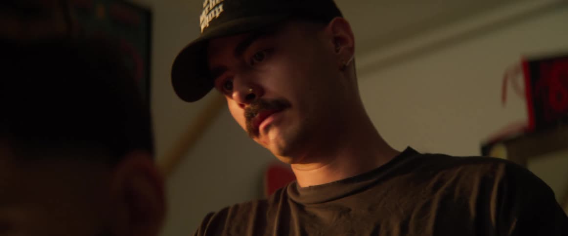 A footage of a person barbing
