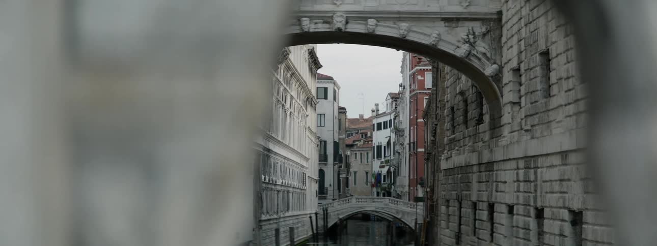 Buildings line a city canal