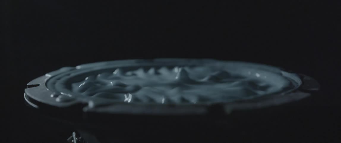 The paint is bubbling and moving around rapidly in this speaker