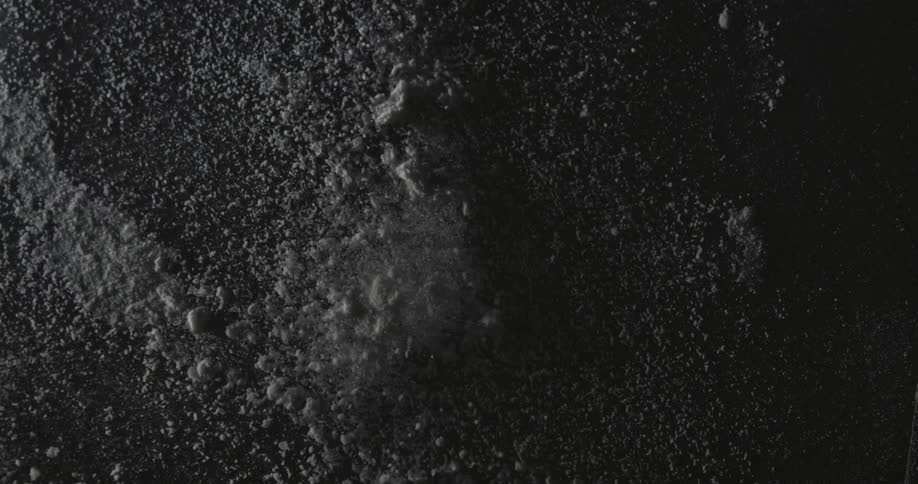 The dirt is vibrating below jumping up and down