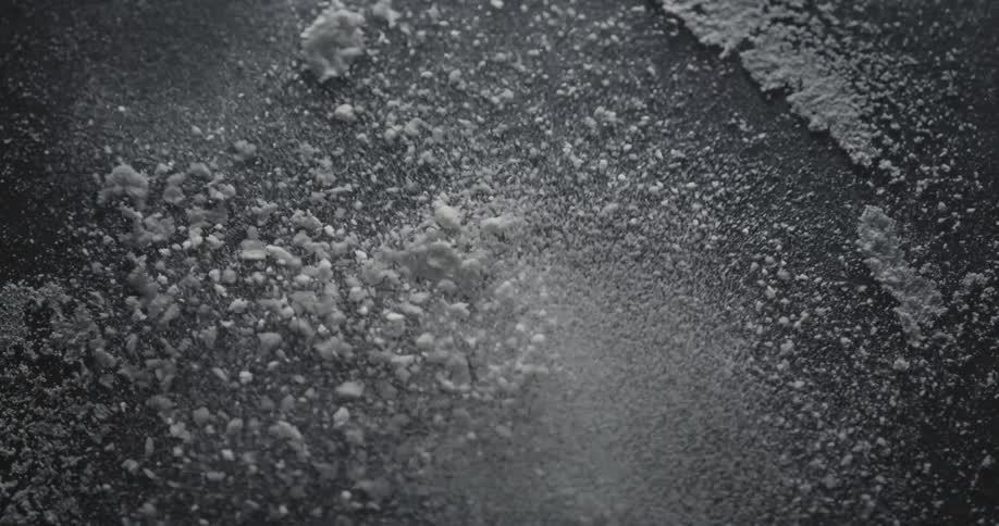 Some particles on the ground shaking and vibrating