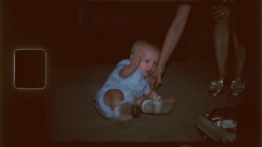 A footage of a mother playing with her child