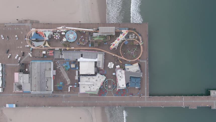 An aerial footage of a seaside