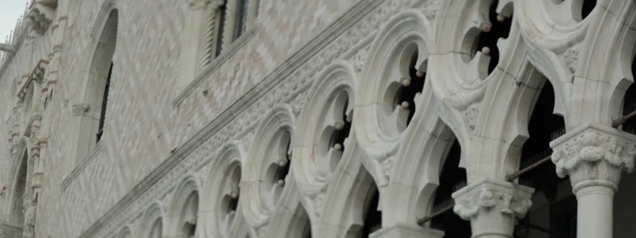 Statues and other religious symbols are covered into this building