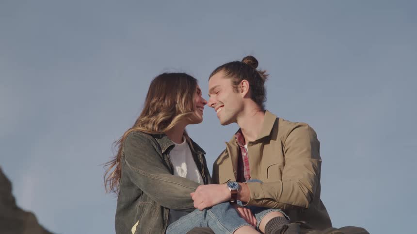 A footage of a romantic couple