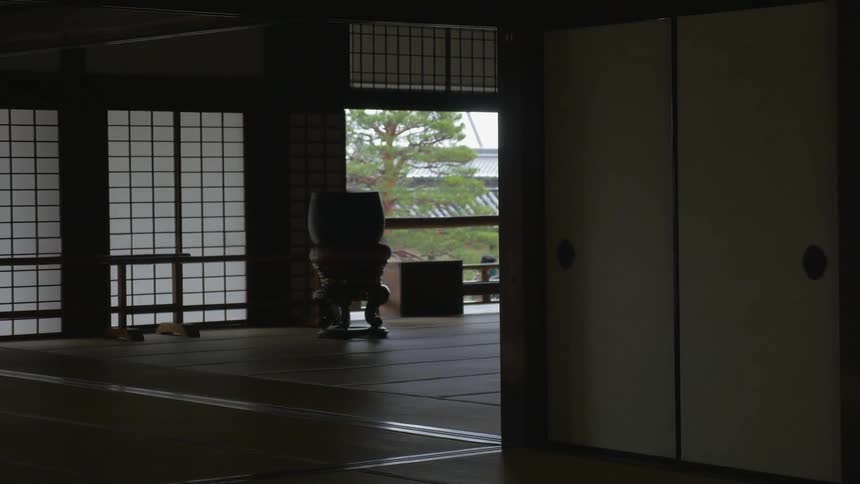 The inside of a building is shown
