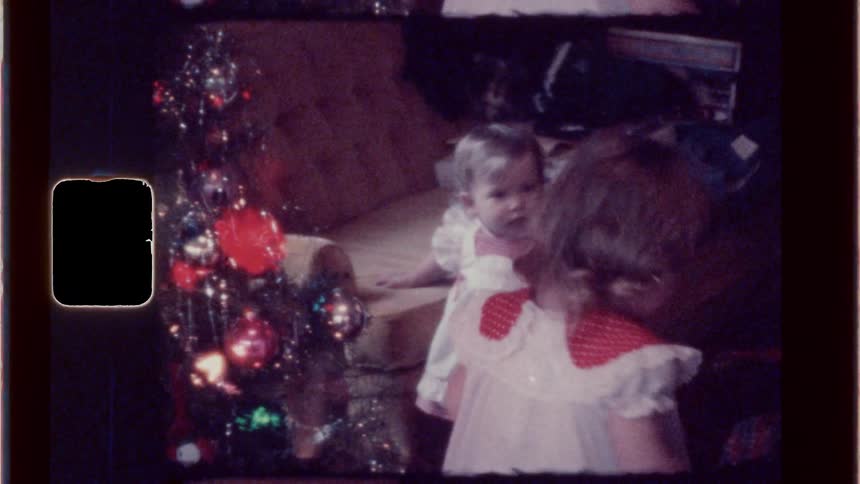 A family are celebrating christmas together