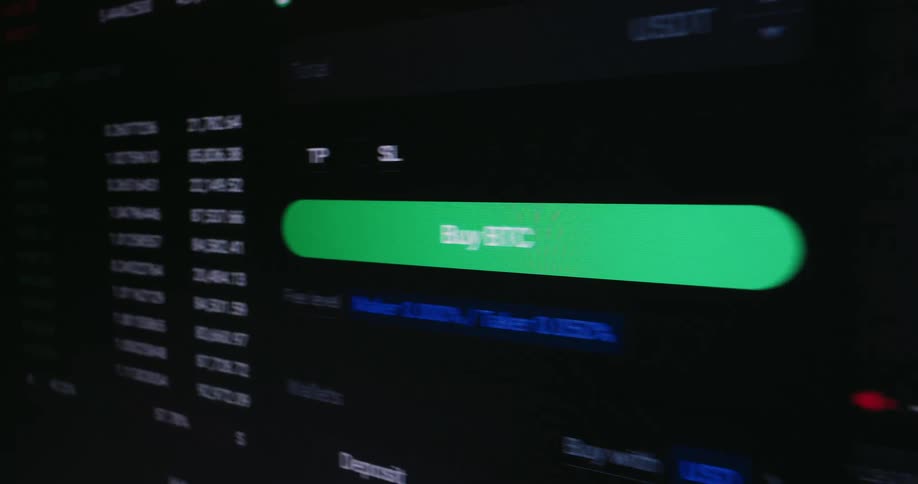 Screen showing graphs and values of cryptocurrencies