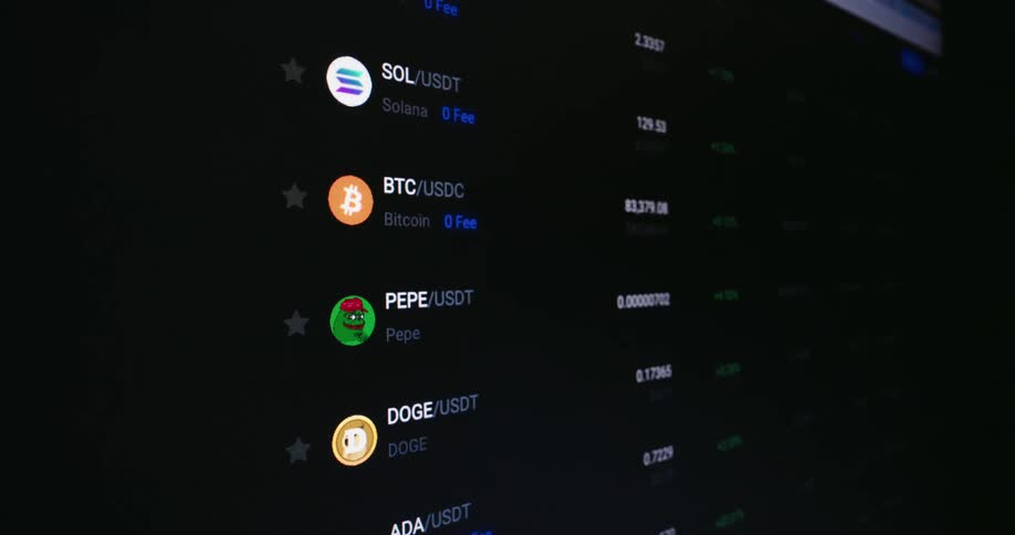 A look at a screen of stock market prices
