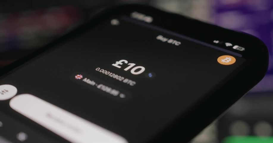 The screen of a phone changes as numbers are entered