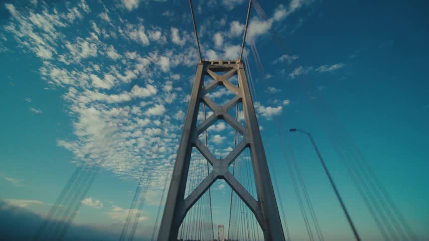 A footage of a bridge in a city