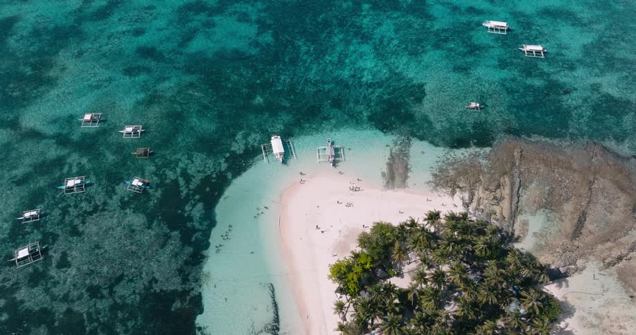 View from the top of a tropical coastline