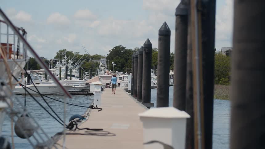 A footage of a dockyard