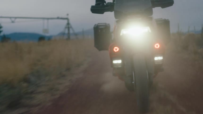 A footage of a person riding a bike